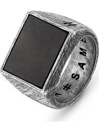 UNSAME Ring silbergrau / schwarz