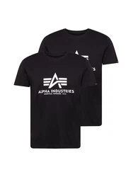 Alpha Industries T-Shirt Basic T 2 Pack schwarz/weiß