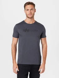 Alpha Industries Rundhalsshirt Label T 2 Pack grau