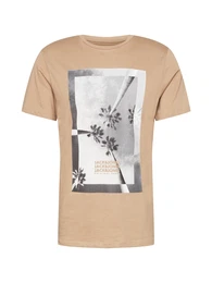 T-Shirt ''''BILLBOARD'''' braun / hellbraun / grau / schwarz / weiß