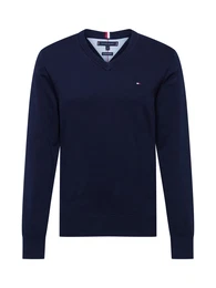 Pullover dunkelblau / feuerrot / weiß