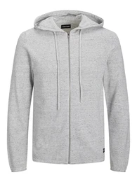 Strickjacke 'JJEHill' grau / schwarz