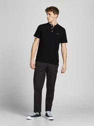 JACK & JONES T-Shirt JJEPAULOS schwarz/weiß
