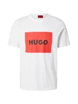 HUGO T-Shirt 'Dulive222' rot/schwarz/weiß