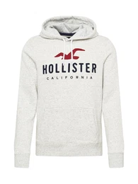 Sweatshirt graumeliert / rot / marine