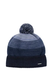 Finn Flare Strickmtze dunkelblau / blau
