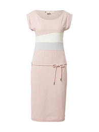 Haljina 'TARAYA' svijetlosiva / rosé / bijela