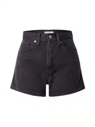LEVI'S Džíny 'High Waisted Mom Short' černá džínovina