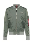 ALPHA INDUSTRIES Jacke hellgrau/khaki/rot/schwarz