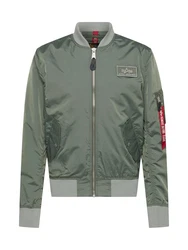 ALPHA INDUSTRIES Jacke hellgrau/khaki/rot/schwarz