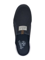 Rieker Clog Pantolette nachtblau/anthrazit/orange