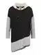 Wallis Petite Sweater majica  antracit siva / siva melange / puder roza
