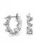 Swarovski Uhani 'Matrix hoop earrings'  srebrna