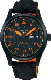 Uhr schwarz / orange