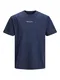 JACK & JONES Majica ''''Woody''''  temno modra / bela