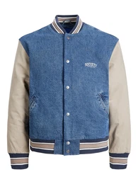 Jacke ''''Mash Up'''' ecru / taubenblau / blue denim