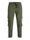 JACK & JONES Cargohose oliv / schwarz