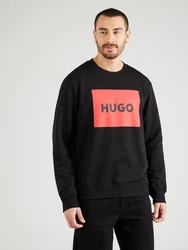 HUGO Sweatshirt 'Duragol' feuerrot/schwarz