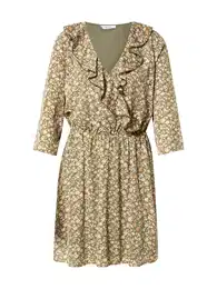 Košilové šaty 'Hacer' zelená / oranžová / bílá