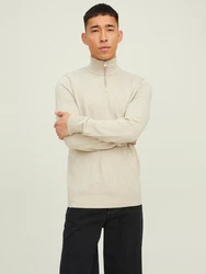 JACK & JONES Pullover 'JJEEmil' beigemeliert