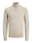 JACK & JONES Pullover 'JJEEmil' beigemeliert