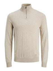 JACK & JONES Pullover 'JJEEmil' beigemeliert
