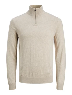 JACK & JONES Pullover 'JJEEmil' beigemeliert