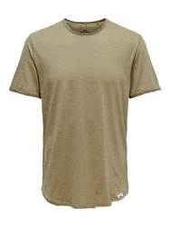 ONLY & SONS T-Shirt ONSBENNE dunkelbeige