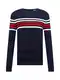 JACK & JONES Pullover ''''SCHMIDT'''' navy / weiß / hellrot