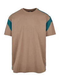 T-Shirt hellbraun / petrol