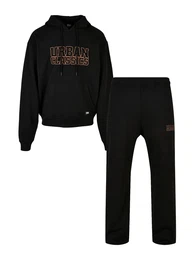 Jogginganzug hellorange / schwarz