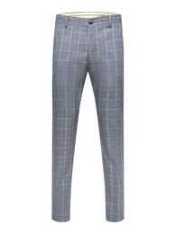 Hose 'Time Logan' hellbeige / navy / taubenblau