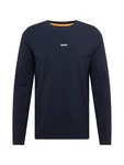 BOSS T-Shirt Herren Langarmshirt TCHARK Schwarz/Dunkelblau/Braun