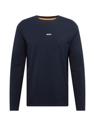 BOSS T-Shirt Herren Langarmshirt TCHARK Schwarz/Dunkelblau/Braun