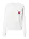 ONLY Sweater majica  karmin crvena / bijela