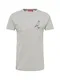 Derbe T-Shirt graumeliert / schwarz / aqua