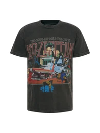 T-Shirt mischfarben / schwarz