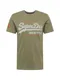 Superdry T-Shirt oliv / rostrot / weiß
