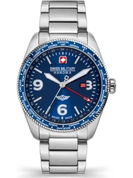 SWISS MILITARY HANOWA Uhr blau / silber / wei / rot