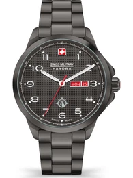 SWISS MILITARY HANOWA Uhr grau / rot / wei