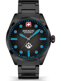 SWISS MILITARY HANOWA Analoguhr ''''Puma'''' blau / rot / schwarz / silber