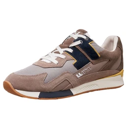 Sneaker ''''Elton'''' dunkelbeige / braun / gelb / schwarz