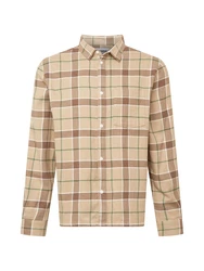 WEEKDAY Hemd Wise champagner/braun/grasgrün/weiß