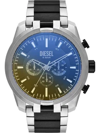 Uhr blau / dunkelgelb / schwarz / silber