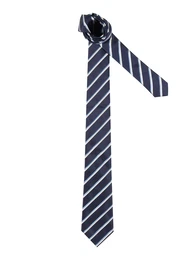Krawatte dunkelblau / wei / blau / grau