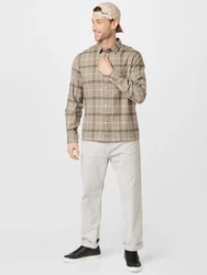 WEEKDAY Hemd Wise beige/khaki/weiß