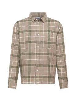 WEEKDAY Hemd Wise beige/khaki/weiß