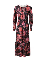 Košilové šaty fialová / růžová / pastelově červená / černá