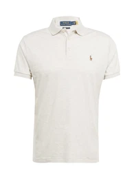 Poloshirt creme / camel / grn / rot