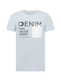 T-Shirt hellblau / wei / schwarz